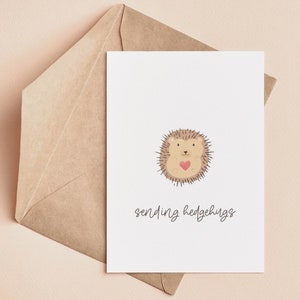 Carte imprimable | Câlin mignon de hérisson Punny | Juste parce que l'anniversaire Pun | Carte de la Saint-Valentin pour son amie Bestie Galentine Sister Mom Tante BFF