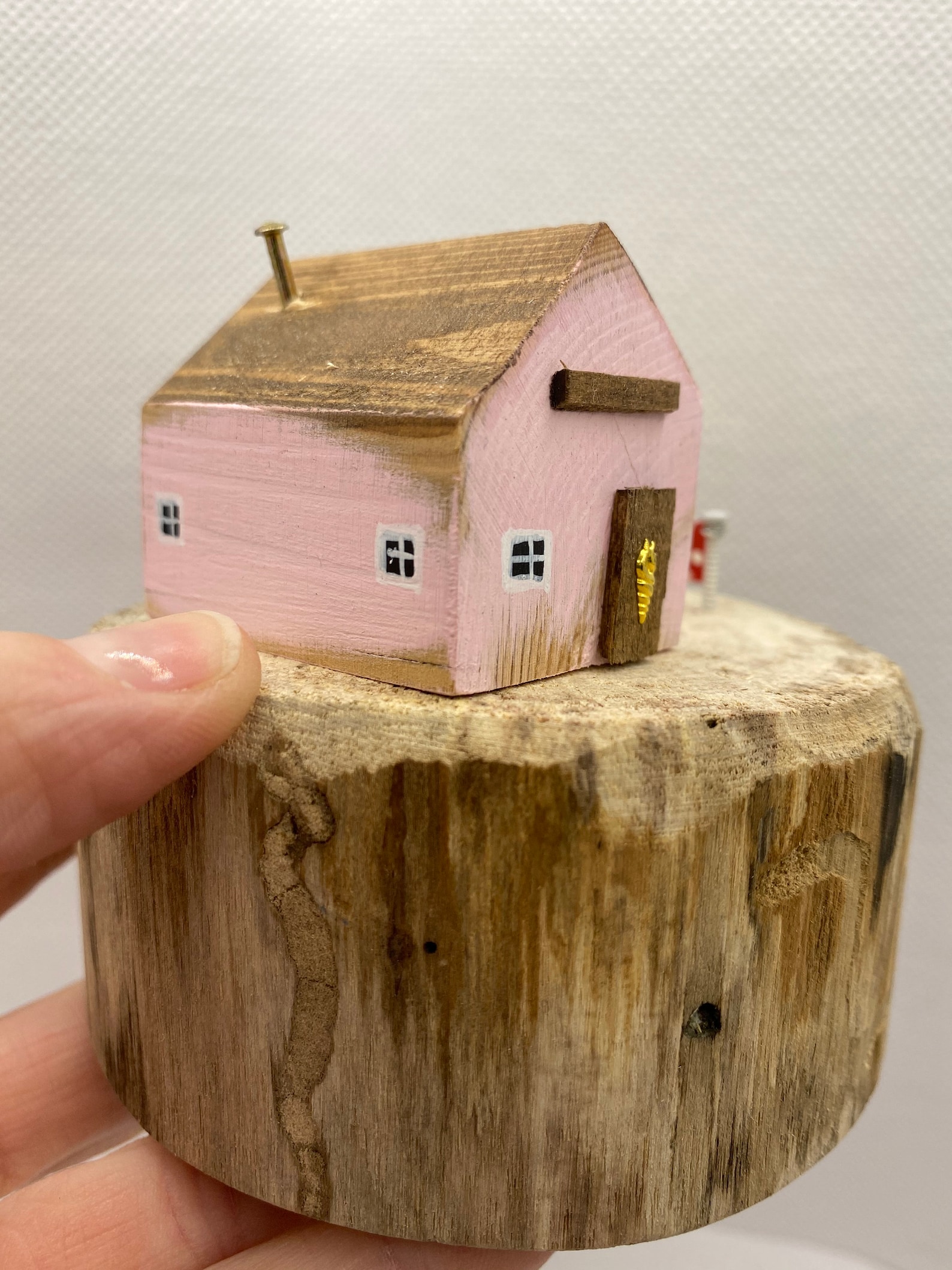 Miniature Decorative Wooden Houses Small Collectable Etsy