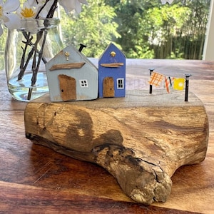Miniature Decorative Wooden Houses, Small Collectible Reclaimed Wood Cottages, Beach Decor, Unique Handmade Gift, Rustic Home Decor