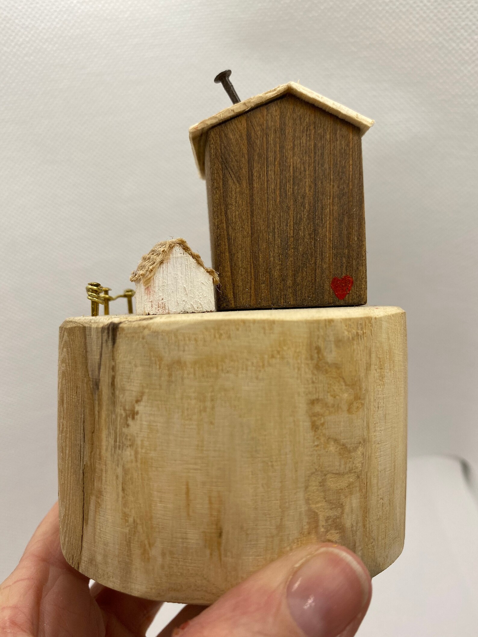 Miniature Decorative Wooden Houses Small Collectable Etsy