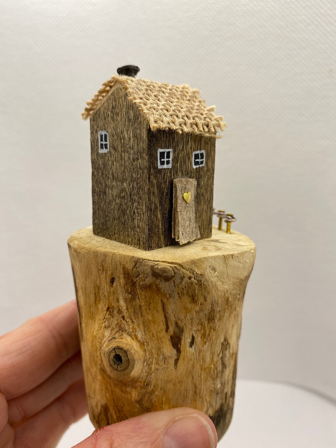 Miniature Decorative Wooden Houses Small Collectable Etsy