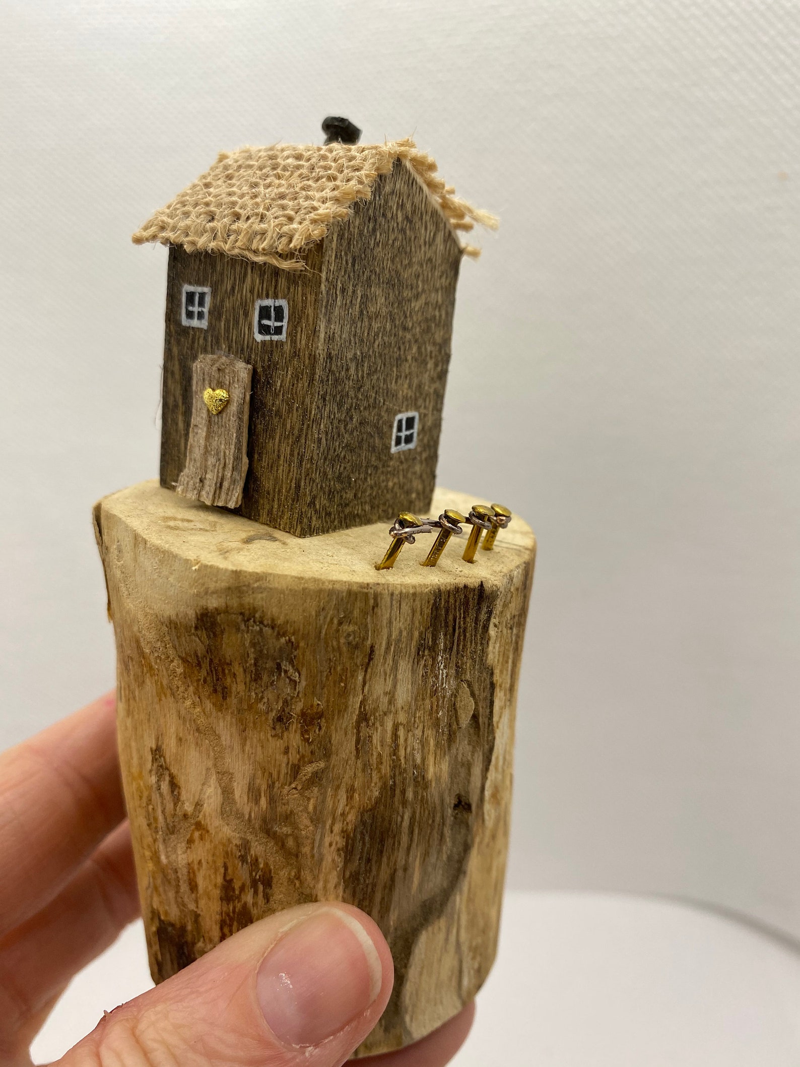 Miniature Decorative Wooden Houses Small Collectable Etsy