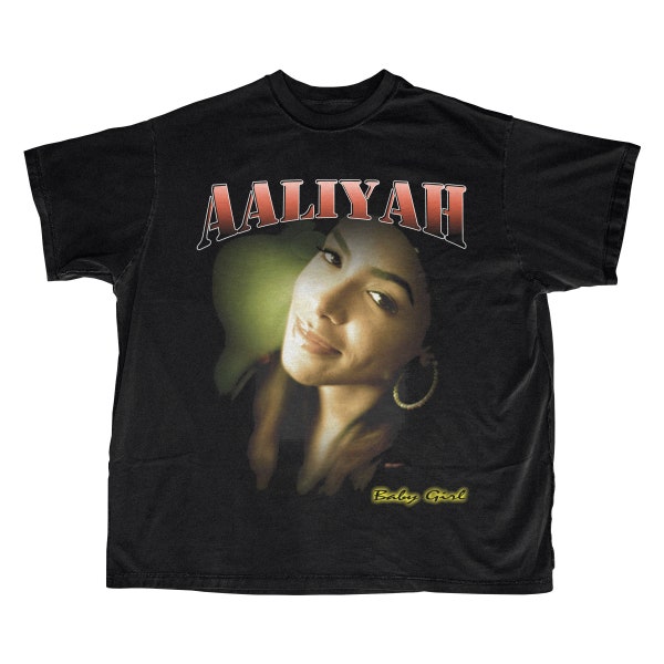 Aaliyah T-shirt | Vintage 90s Bootleg Rap Tee Style | Christmas Gift Sale | Christmas Sale and Promotion | Discount gift