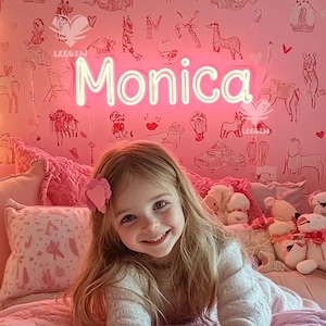 Personalized LED Dorm Wall Light | Custom Name Neon Sign for Kids & Teens | Bedroom Decor for Girls | Birthday Gift | College Dorm Neon Sign