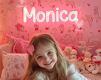 Personalized LED Dorm Wall Light | Custom Name Neon Sign for Kids & Teens | Bedroom Decor for Girls | Birthday Gift | College Dorm Neon Sign