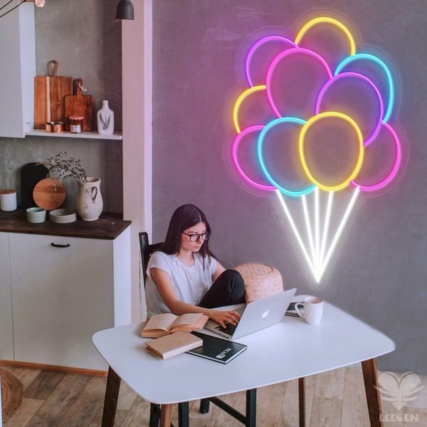 Ballon-Leuchtreklame, Benutzerdefiniertes Neonschild, Zitat Wandkunst, Neon-Signage, LED-Neonschild, benutzerdefinierte Neonwanddekor, personalisierte Geschenke