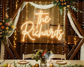 Wedding Neon Sign, Custom Neon sign, Personalized Neon, Gifts for Him/Her, Engagement Sign, Wedding Backdrop, Reception Decor, Party Sign