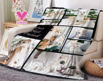 Custom Pet Blanket, Personalized Pet Photo Blanket, Memorial Blanket Gift for Pet, Photo Blanket Gift for Kid, Dog Blanket Personalized Gift
