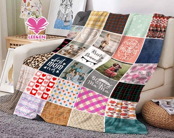 Custom Photo Blanket, Photo Blanket Best Gifts for Her, Memorial Blanket, Christmas Gifts, Couples Gifts, Child Gifts, Personalized Gifts