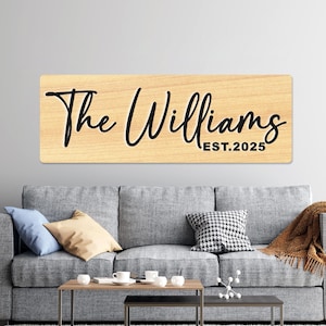 Personalisiertes Hochzeitsgeschenk Nachname hergestellt Zeichen Familienname Zeichen Holzschild Benutzerdefinierte Holzschild Jahrestag Paargeschenk Personalisiertes Zeichen