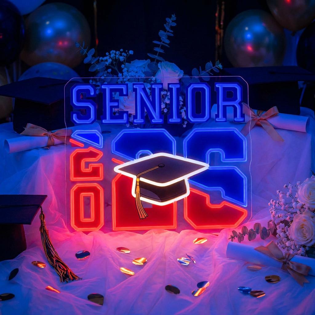 Neon Graduation Personalized 2026 Graduation Neon Sign, Class of 2026 Night Light ...