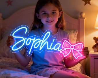 Custom Name Neon Sign For Kids, Neon Led Name Sign Gifts for Kids, Custom Led Sign Teenage Girl Gifts, Dorm Wall Decor, Kids Room Home Decor