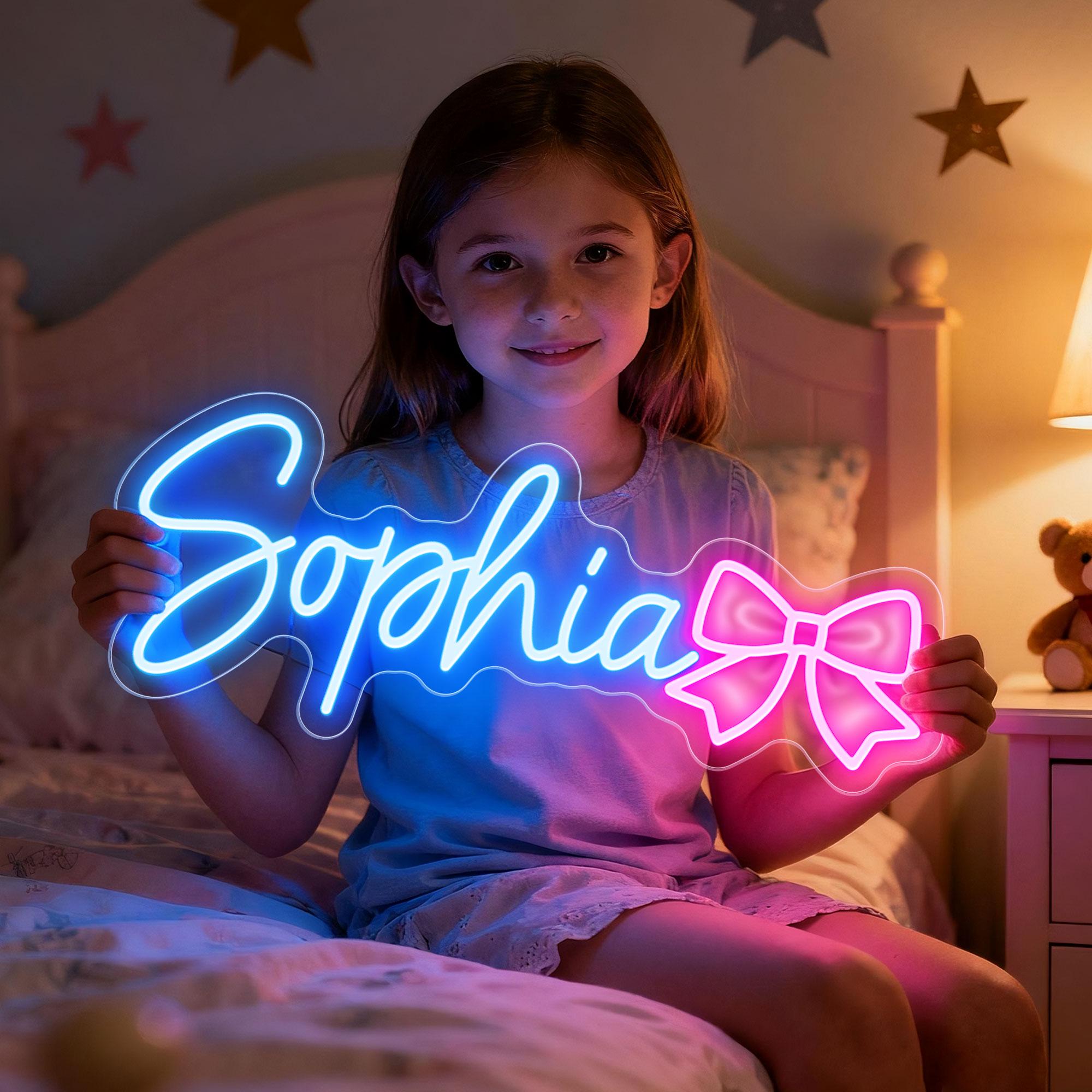 Custom Name Neon Sign for Kids, Neon Led Name Sign Gifts for Kids