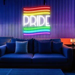 Znak neonowy tęczy Pride, niestandardowy neonowy napis LED LGBTQ Pride Month, dekoracja ścienna do sypialni, prezent LGBTQ, tło imprezy Pride Month