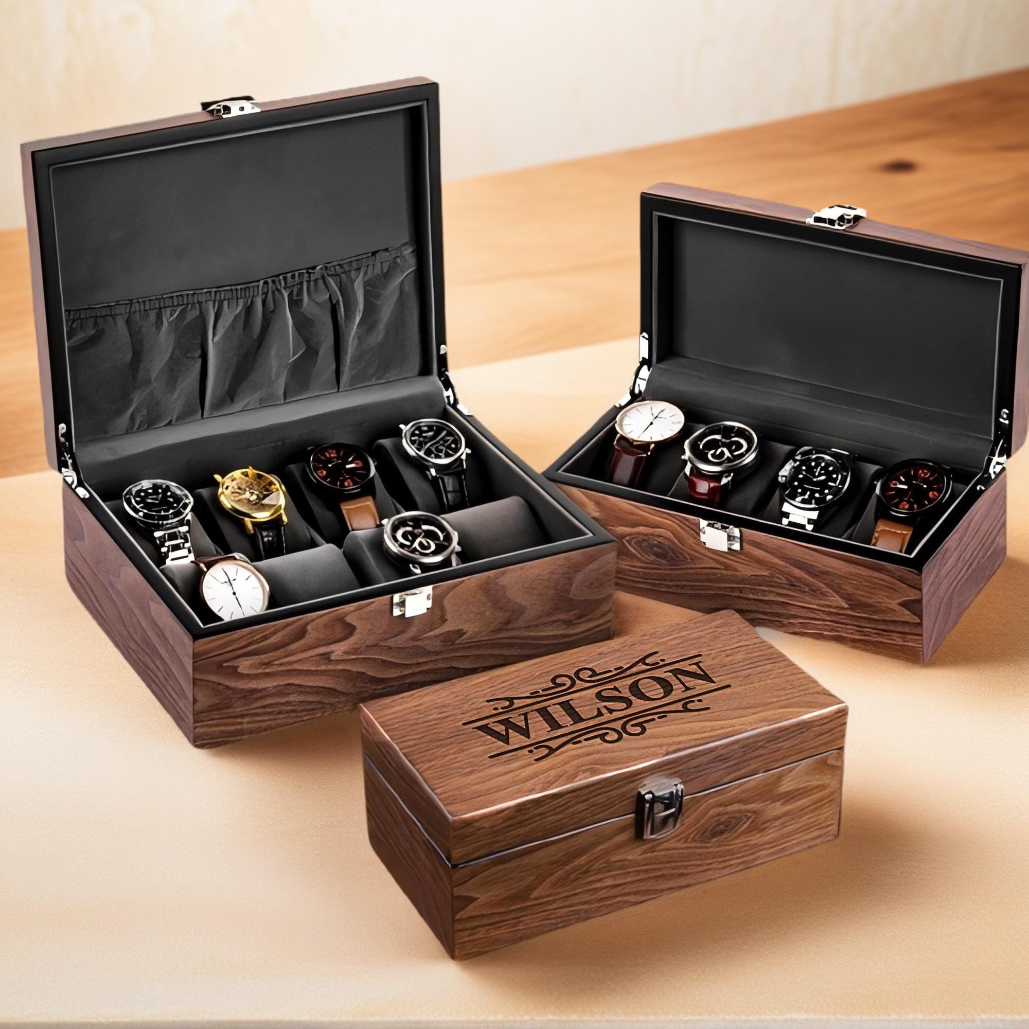Custom Watch Case With Name, Custom Valentines Gift,custom Engraved ...