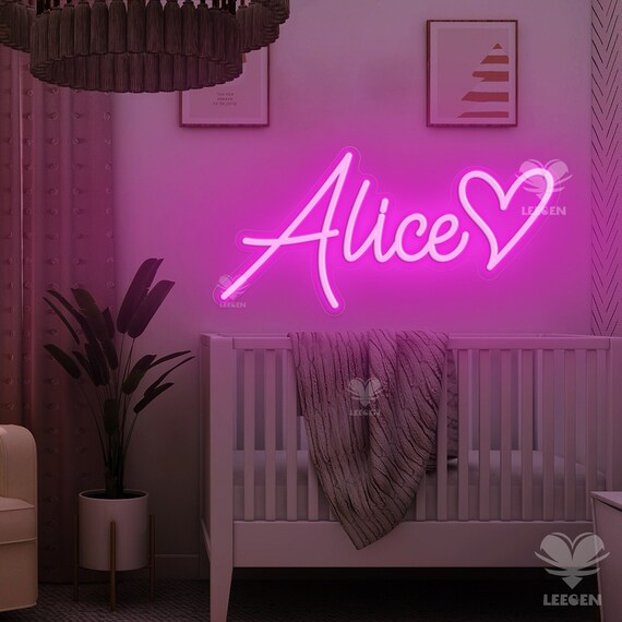 Name light cheap up sign