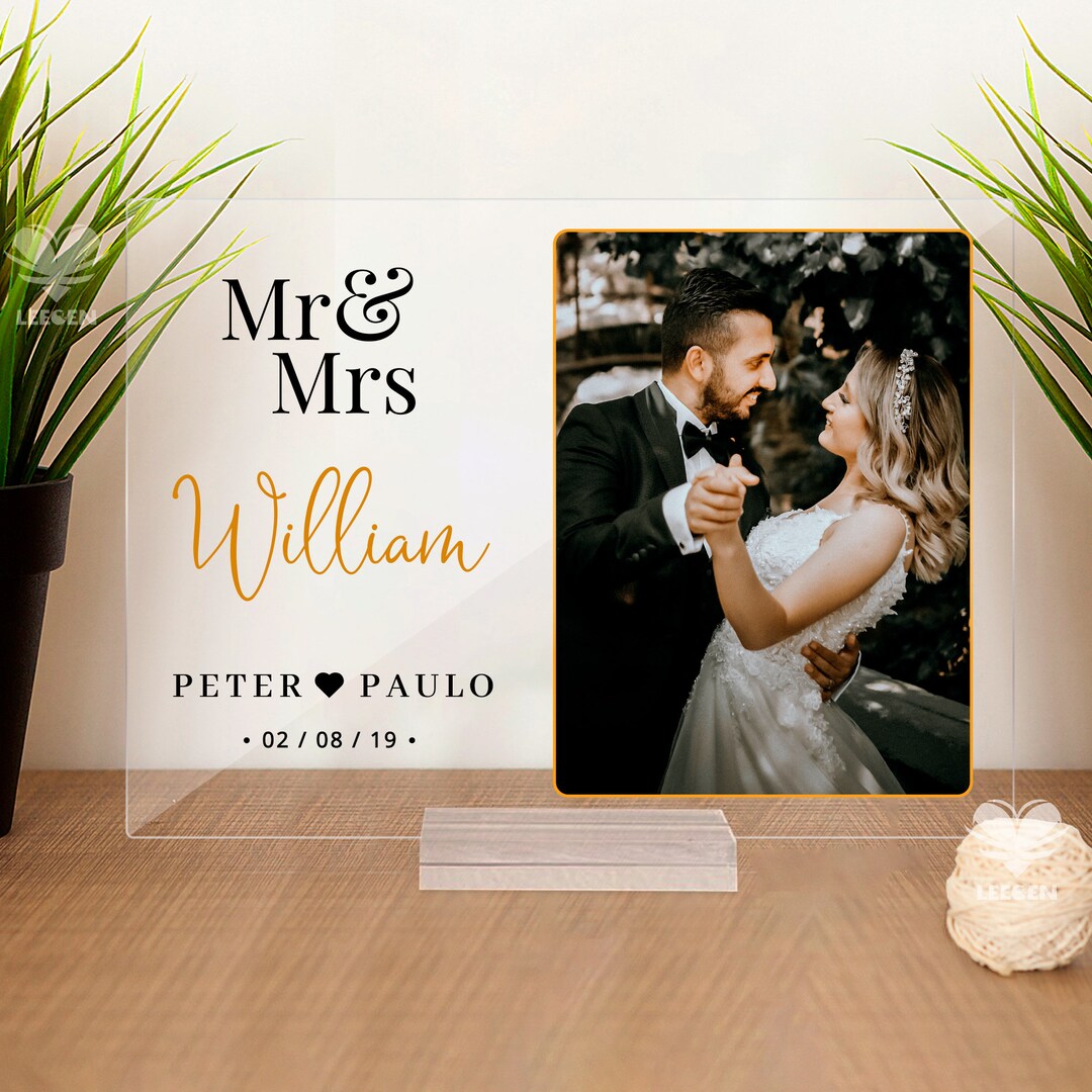 Custom Photo Acrylic Plaque Wedding Gift Wedding Favors Etsy