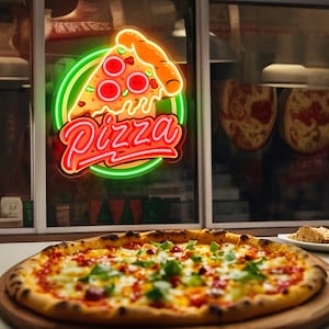 Pizza Neon Sign, Pizza Led Sign Business Sign, Restaurant Sign, Kitchen Neon Sign, Neon Sign Bedroom, Led Neon Sign,Neon Light Sign for Wall