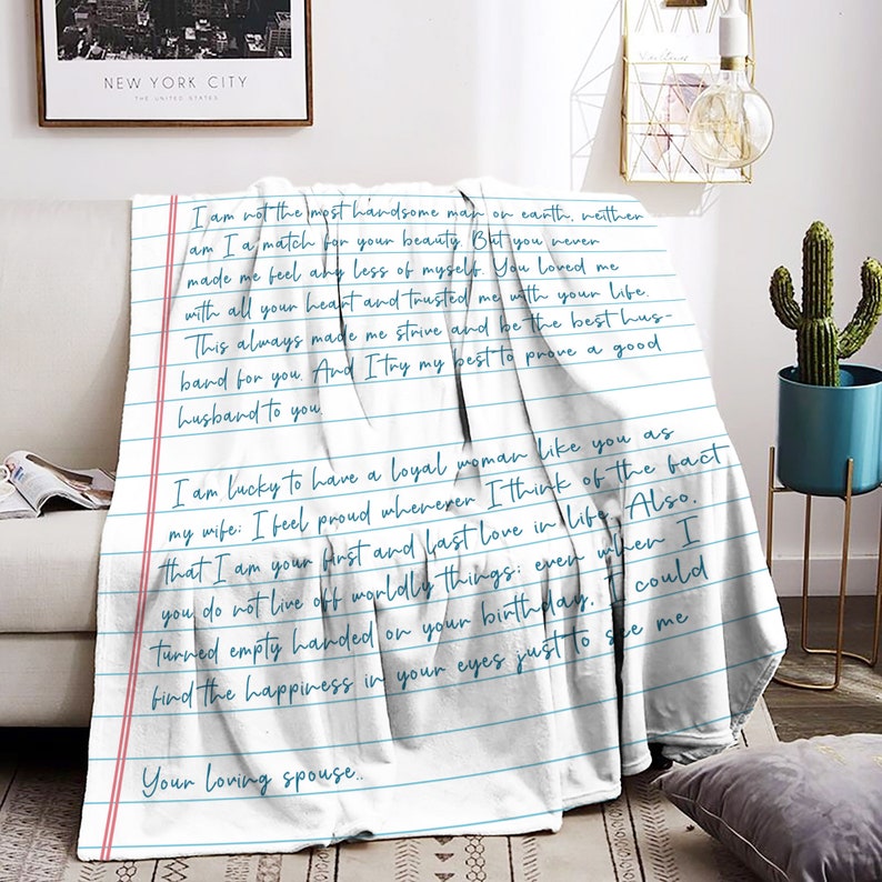 Custom Love Letter Blanket Personalized Blanket Custom Name Etsy