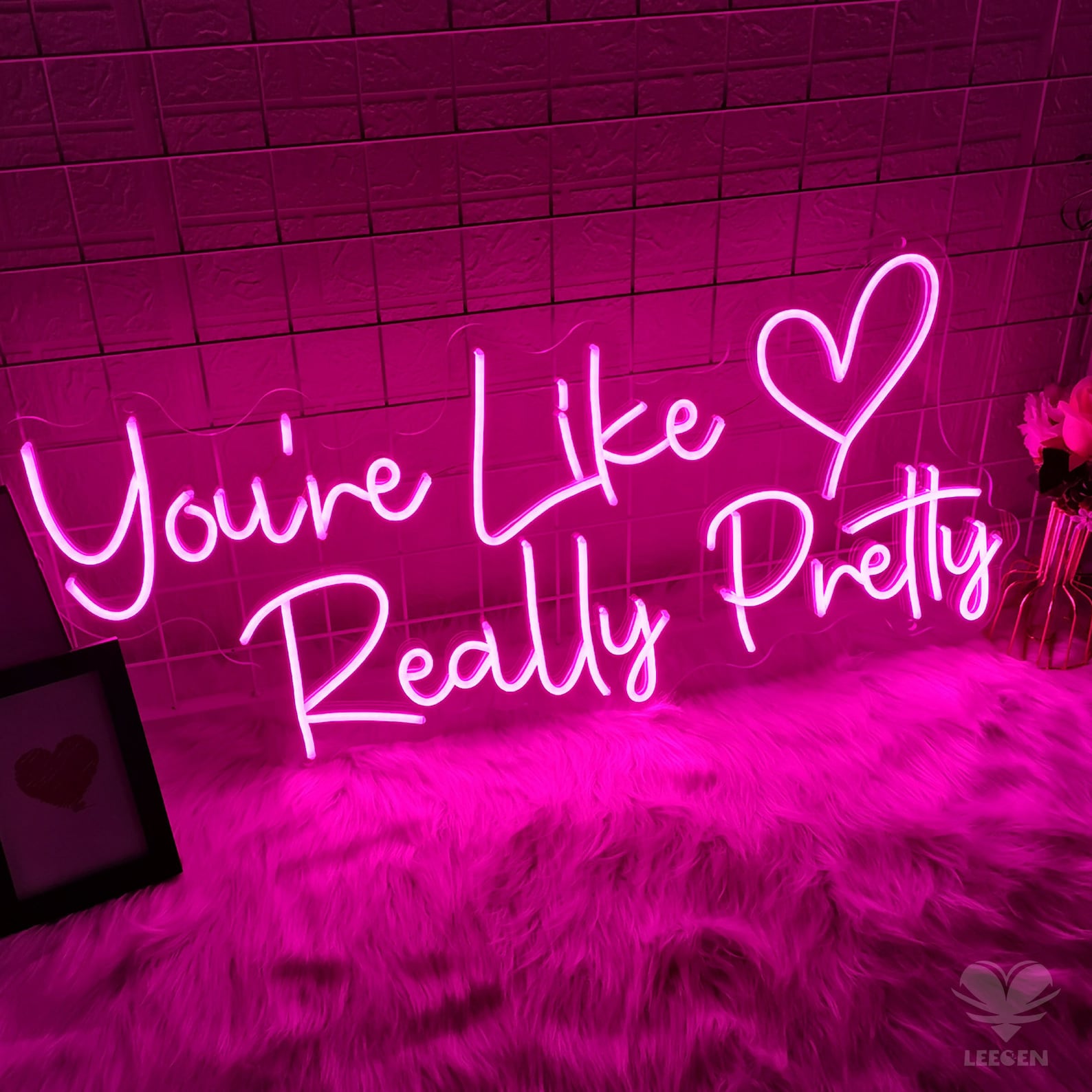 You're Like Really Pretty Custom Neon Sign Heart Neon - Etsy