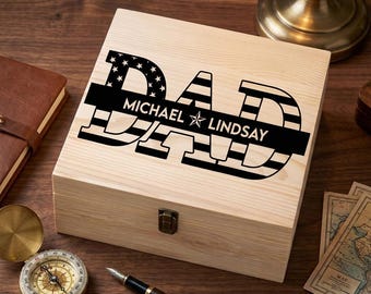 Oh,My Dad!! Blu-ray BOX〈4枚組〉 [特典]非売品ノート Personalized Wooden Keepsake Box, Love You Daddy Gift, DAD Memory