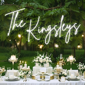 Custom Wedding Neon Sign, Battery Operated Upgrade Available, Wedding Neon Sign for Reception, LED Acrylic Sign with Dimmer, Home Decor
