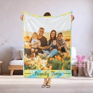 Personalized Photo Blanket, Mothers Day Gift, Custom Photo Collage Blanket, Mothers Day Gift for Grandma, Photo Blanket, Personalized Gifts