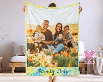 Personalized Photo Blanket, Mothers Day Gift, Custom Photo Collage Blanket, Mothers Day Gift for Grandma, Photo Blanket, Personalized Gifts