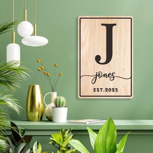 Family Name Sign Wood, Custom Wood Sign, Custom Wooden Monogram, Last Name Wood Sign, Wedding Backdrop Sign, Anniversary Gift, Wedding Gifts