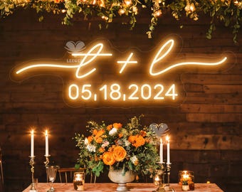 Custom Neon Sign | Wedding Decor | Neon Wedding Sign | Wall Decor | Name Neon Light | Wedding Neon Lights | Personalized Gifts Neon Sign