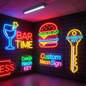 Placa de logotipo de neon, placa de nome de neon com logotipo personalizado, placa de logotipo de neon personalizada para empresas, placa de logotipo comercial, placa de logotipo personalizada, placa de logotipo iluminada