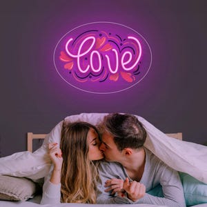 Néon personnalisé | Panneau pour mariages | Love Enseigne Néon | Décoration murale | Néons | Cadeaux personnalisés | Lumières LED | Décoration néon Saint-Valentin