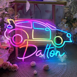 Letrero de neón personalizado para decoración del hogar, letrero de neón para bodas, decoración de pared con letrero de neón RGB, letrero de neón LED para regalo del día del padre, regalo personalizado