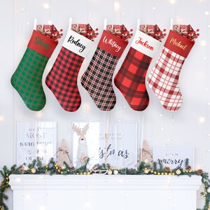Custom Christmas Stocking Christmas Ornament, Family Christmas Stockings, Monogram Xmas Stockings, Custom Family Stockings Christmas Decor