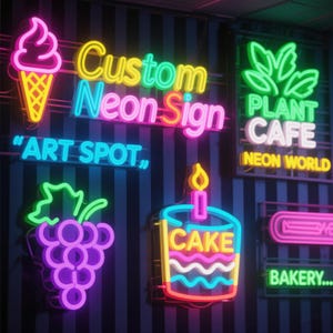 Custom logo Neon Sign Custom UV Printing Acrylic LED Sign Custom Business Logo Light Sign UV Printing Logo Neon Sign Personalized Logo Light