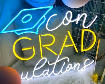 Congrats Graduation Neon Sign, Graduation Decorations Class of 2025, Graduation Gifts, Graduation Custom Neon Sign, Party Prom Neon Sign