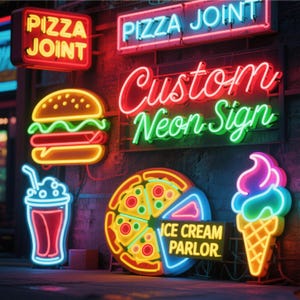 Placa de neon personalizada com logotipo, placa de neon para empresas, placa de neon personalizada com logotipo, placa de neon personalizada com logotipo para parede, placa de neon personalizada, decoração de parede para restaurante e bar