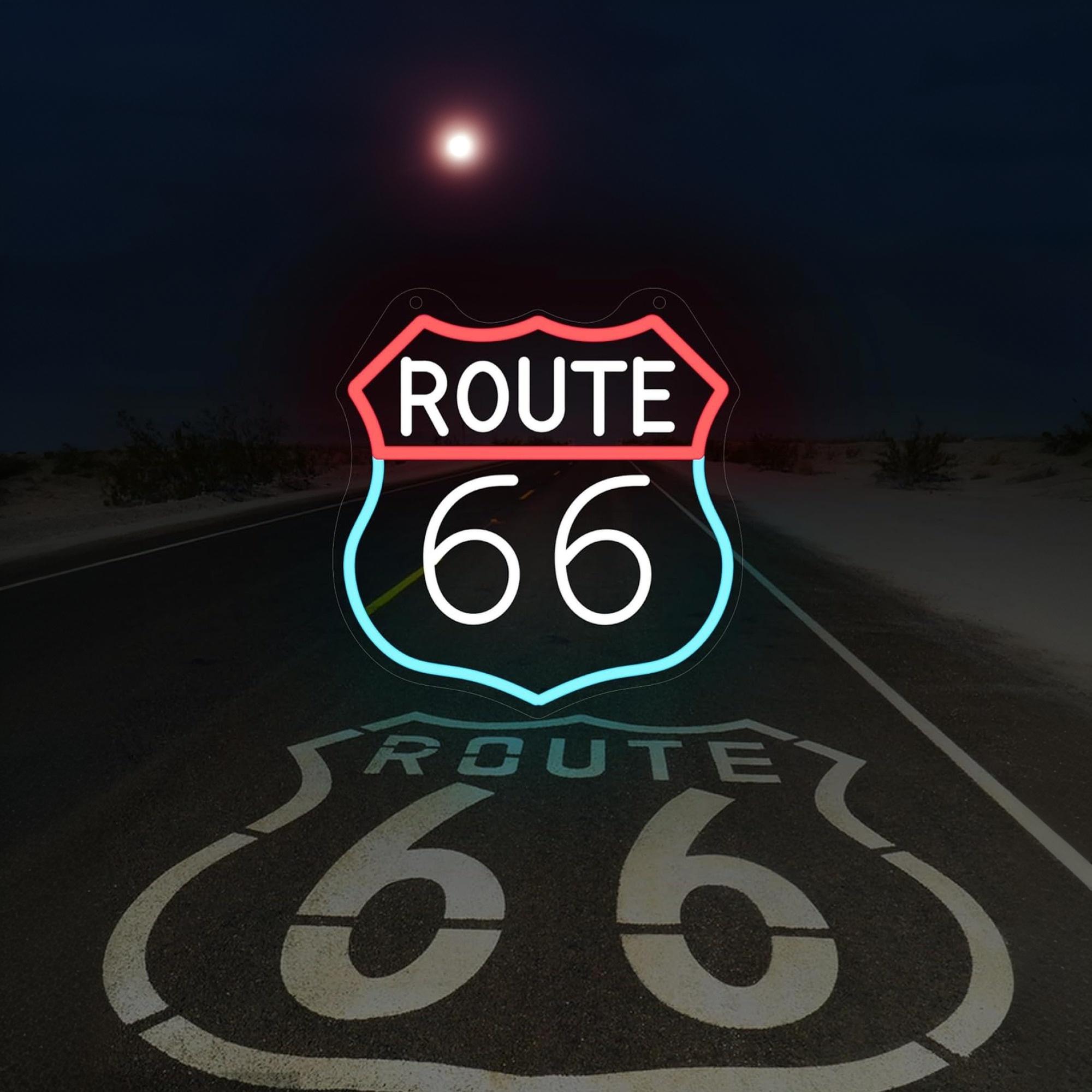Insegna Al Neon LED 66 Gas Oil Per Garage - Decorazione Da Parete Con Alimentazione USB