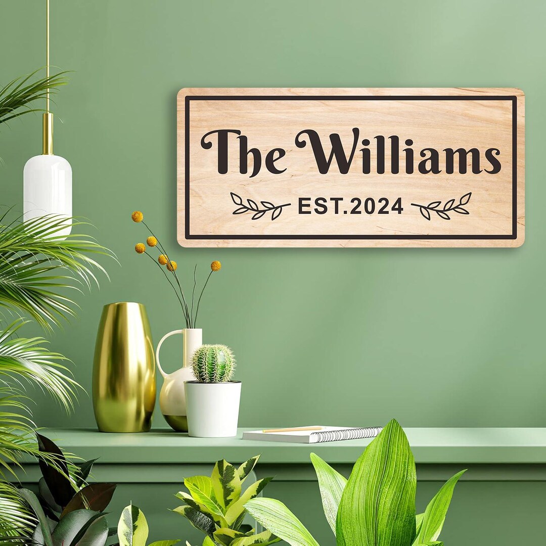 Custom Wood Sign | Personalized Family Name Sign | Last Name Pallet ...