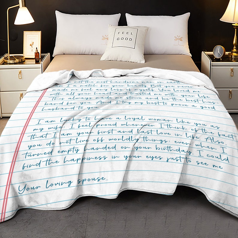 Custom Love Letter Blanket Personalized Blanket Custom Name Etsy