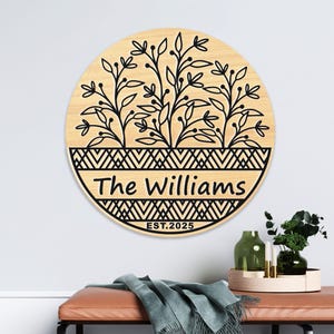 Wooden Door Sign, Family Name Sign, Engagement Gift, Housewarming Gift, Personalized Sign, Last Name Sign, Front Door Welcome, Wedding Gifts