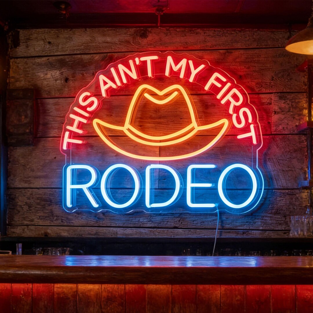 Custom Rodeo Neon Sign, Cowboy Western LED Light for Garage, “rodeo ...