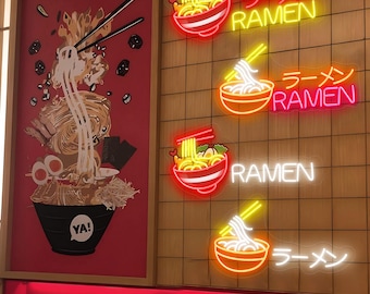 Ramen Neon Sign, Japanesse Ramen Sign, Food Wall Art, Custom Ramen Business Led Sign, Ramen Bowl Neon Sign, Japanese Anime Ramen Sign Neon
