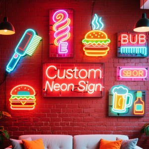 Create Your Logo Neon Sign | Custom Neon Sign | Neon Sign | Business Neon Sign | Name Neon Signs | Personalized Neon Sign For Wall Decor