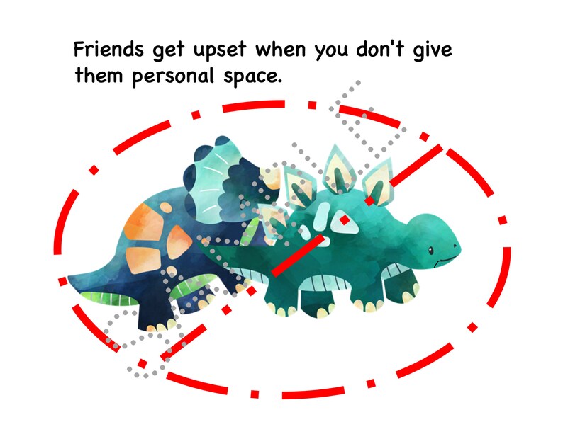 Autism Social Story - Personal Space, Autism Social Narative, Autism ...
