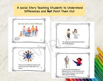 Accepting Differences Social Story: Appropriate Observations and Autism