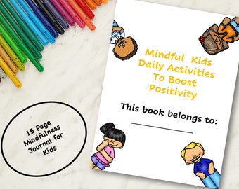 Mindfulness Journal for Kids: Anxiety & Feelings Workbook (Digital Download)