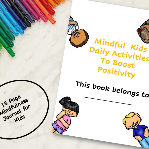 Mindfulness Journal for Kids, Mindfulness Activities,  Worry Workbook for Children,  Feelings Journal. Autism Worksheets, Autism Journal