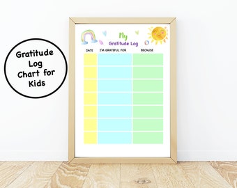 Kids Gratitude Log: Autism & Emotions Printable (Instant Download)