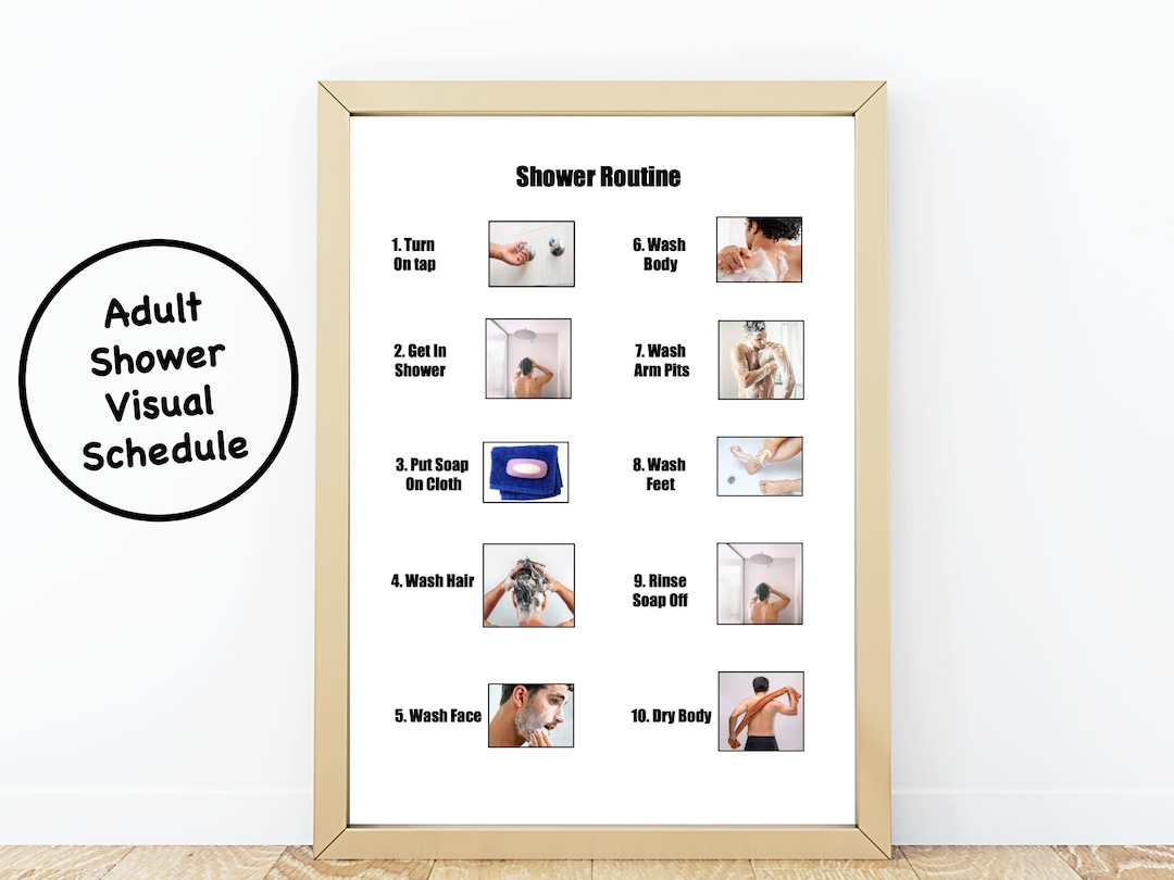 Adults Shower Routine, Shower Sequence for Autism, Autism Visual